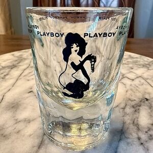 VTG 60s 1960s MCM Leroy Neiman Playboy Bunny Club Key Heavy 3" Shot Glass